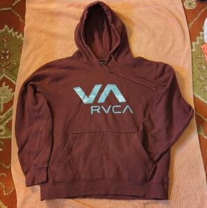 Men's RVCA Maroon Pullover Hoodie, Size M